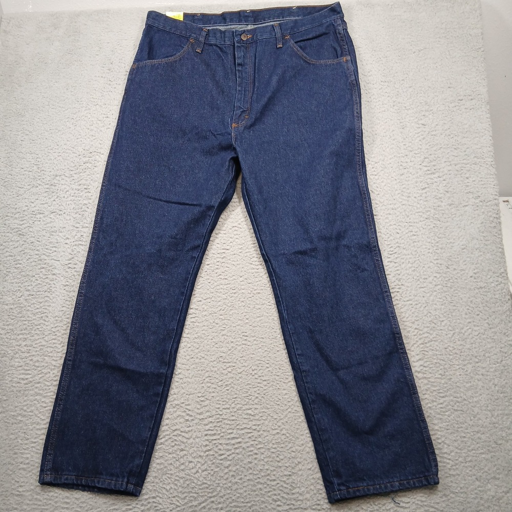 Rustler by Wrangler‎ Mens Jeans 40x30 Dark Wash Regular Fit Straight Leg NWT